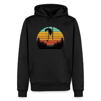 Sunset Paraglide Gleitschirm Design - Männer Premium Bio Hoodie - Schwarz - Vorne - Nico (187cm)