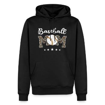 Softball Baseball Maman Léopard Tee Fête des Mères - Sweat à capuche Premium bio Homme - noir - Devant - Nico (187cm)