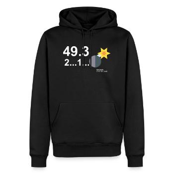 Non au 49.3 ! - Sweat à capuche Premium bio Homme - noir - Devant - Nico (187cm)