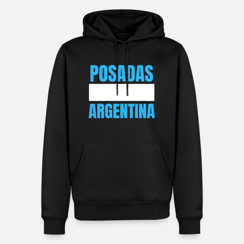 Posadas Argentine - Sweat à capuche Premium bio Homme - noir