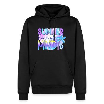 sommer surfen kroatien strand paradies party vibes usa - Männer Premium Bio Hoodie - Schwarz - Vorne - Nico (187cm)