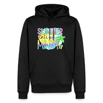 sommer surfen kroatien strand paradies party vibes usa - Männer Premium Bio Hoodie - Schwarz - Vorne - Nico (187cm)