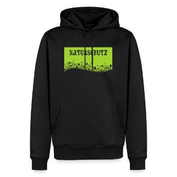 naturschutz - Männer Premium Bio Hoodie - Schwarz - Vorne - Nico (187cm)