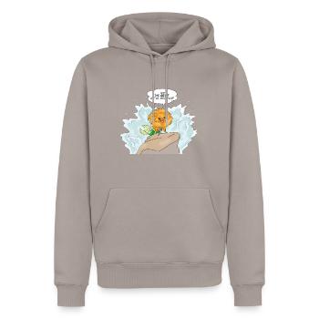 La meilleure petite sirène - Sweat à capuche Premium bio Homme - taupe - Devant - Nico (187cm)