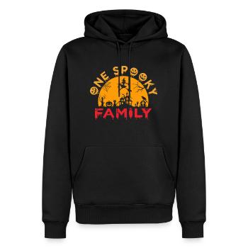 One Spooky Family - Men’s Premium Organic Hoodie - black - Front - Nico (187cm)