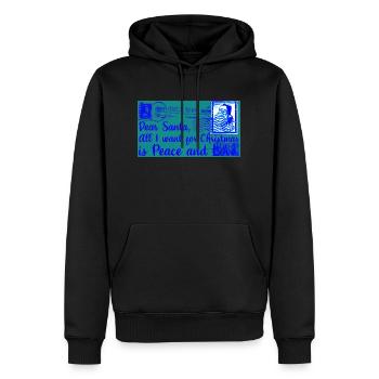 Weihnachten Weihnachtsmann Nikolaus Frech - Männer Premium Bio Hoodie - Schwarz - Vorne - Nico (187cm)
