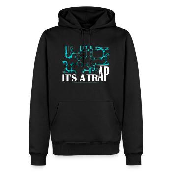 It's A Pipefitter Wrench Plumber - Men’s Premium Organic Hoodie - black - Front - Nico (187cm)