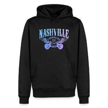 Nashville Tennessee Country Music City - Männer Premium Bio Hoodie - Schwarz - Vorne - Nico (187cm)