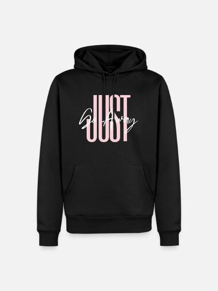 Einfach weggehen Mutiges Design - Männer Premium Bio Hoodie - Schwarz