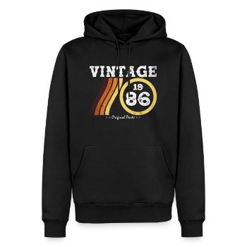 Classique Édition Limitée Vintage 1986 Rétro 38 - Sweat à capuche Premium bio Homme - noir - Devant - Nico (187cm)