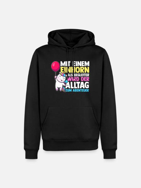 Unicorn - Men’s Premium Organic Hoodie - black