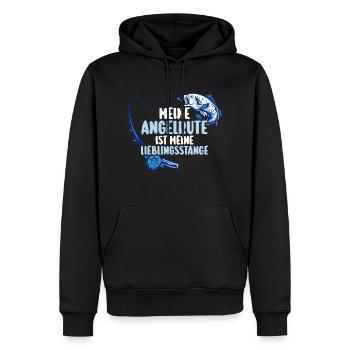 Angler Fishing Fishing Rod Fishing - Men’s Premium Organic Hoodie - black - Front - Nico (187cm)