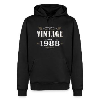 36 Jahre alter Jahrgang 1988 Limitierte Auflage 36. - Männer Premium Bio Hoodie - Schwarz - Vorne - Nico (187cm)