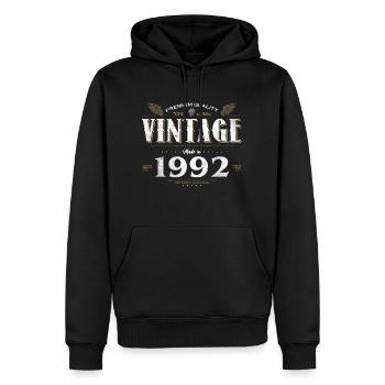 32 Years Old Vintage 1992 Limited Edition 32nd - Men’s Premium Organic Hoodie - black - Front - Nico (187cm)
