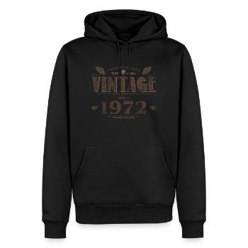 52 Years Old Vintage 1972 Limited Edition 52nd - Men’s Premium Organic Hoodie - black - Front - Nico (187cm)