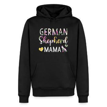 Berger allemand maman amant de chien pour maman propriétaire - Sweat à capuche Premium bio Homme - noir - Devant - Nico (187cm)