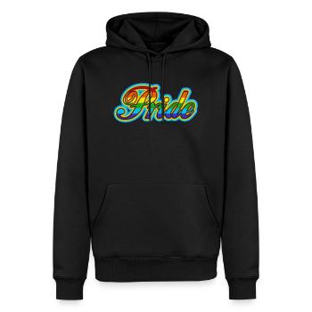 love is in the air Regenbogen Toleranz LGBTQIA+ - Männer Premium Bio Hoodie - Schwarz - Vorne - Nico (187cm)