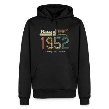 1952 Original 1952 Vintage Vintage Retro Jahrestag - Männer Premium Bio Hoodie - Schwarz - Vorne - Nico (187cm)