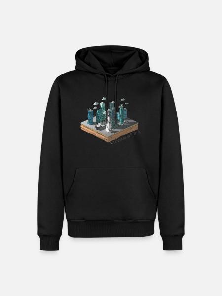 Geometric low poly - Men’s Premium Organic Hoodie - black