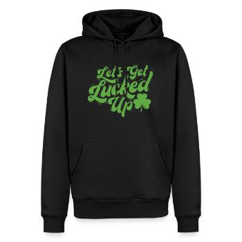 Ayons de la chance - Fête de la Saint-Patrick - Sweat à capuche Premium bio Homme - noir - Devant - Nico (187cm)