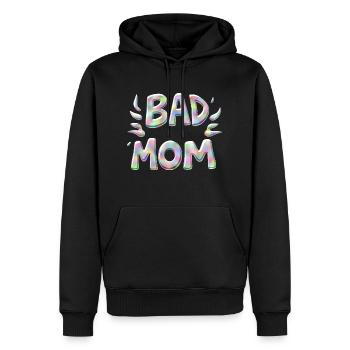 Mauvaise maman - Sweat à capuche Premium bio Homme - noir - Devant - Nico (187cm)