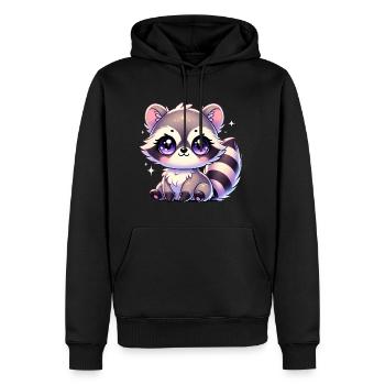 Super Cute Kawaii Baby Racoon - Männer Premium Bio Hoodie - Schwarz - Vorne - Nico (187cm)