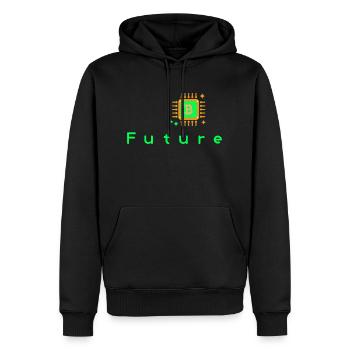 Streetwear, Graffiti, Krypto, Bitcoin, Ethereum - Männer Premium Bio Hoodie - Schwarz - Vorne - Nico (187cm)