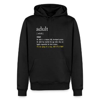 Adulte - Sweat à capuche Premium bio Homme - noir - Devant - Nico (187cm)