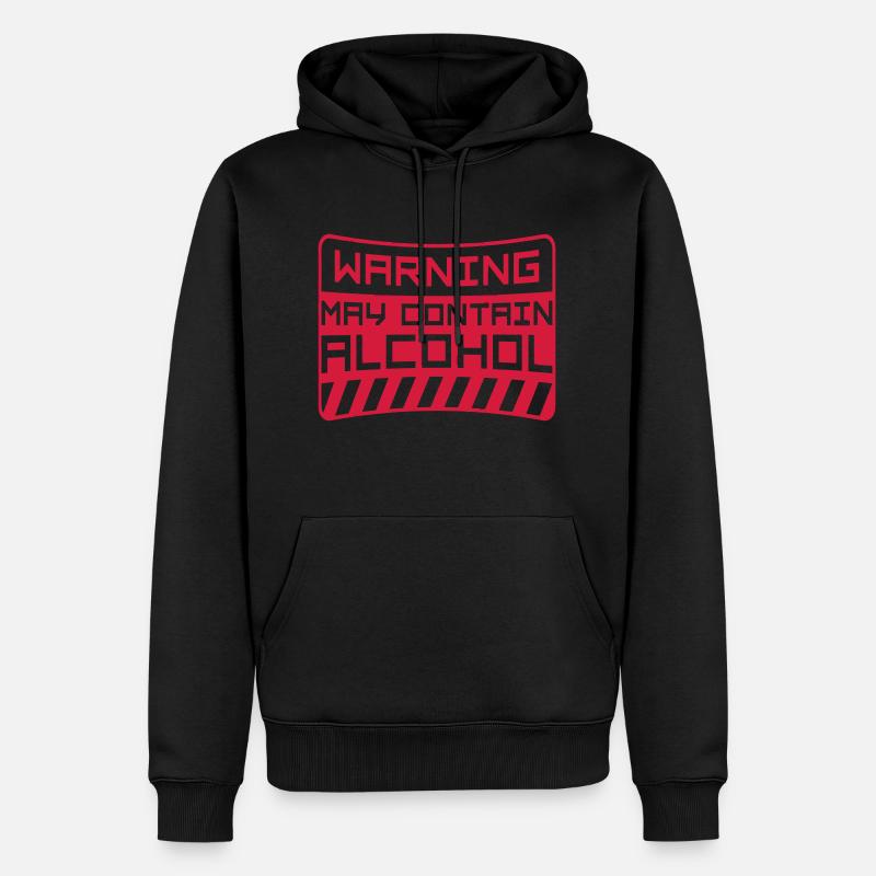 Dire peut contenir de l’alcool - Sweat à capuche Premium bio Homme - noir