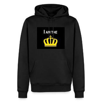 iam the queen2 - Sweat à capuche Premium bio Homme - noir - Devant - Nico (187cm)