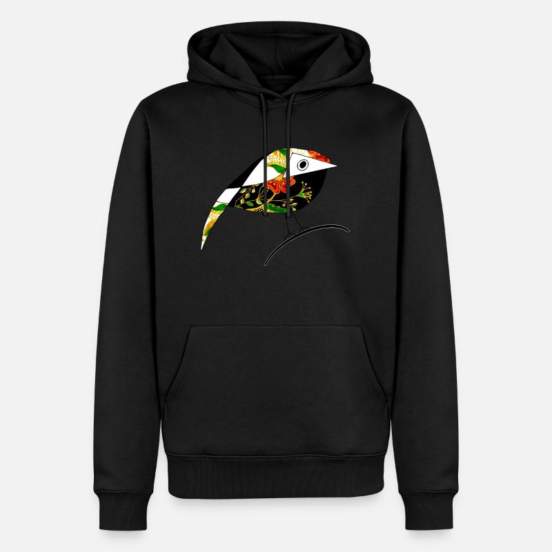 Oiseau - Sweat à capuche Premium bio Homme - noir
