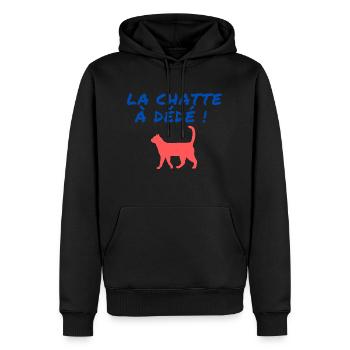 Merci Dédé - Sweat à capuche Premium bio Homme - noir - Devant - Nico (187cm)
