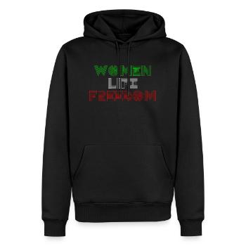 Liberté de vie des femmes - Femmes iraniennes mignonnes - Sweat à capuche Premium bio Homme - noir - Devant - Nico (187cm)