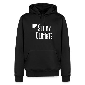 sonniges Klima - Männer Premium Bio Hoodie - Schwarz - Vorne - Nico (187cm)