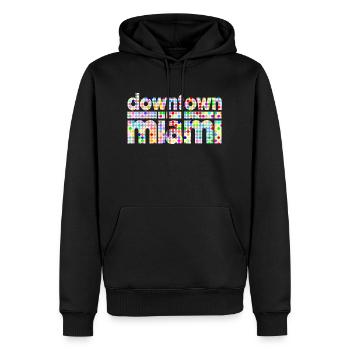 Downtown Miami Dots Stil - Männer Premium Bio Hoodie - Schwarz - Vorne - Nico (187cm)