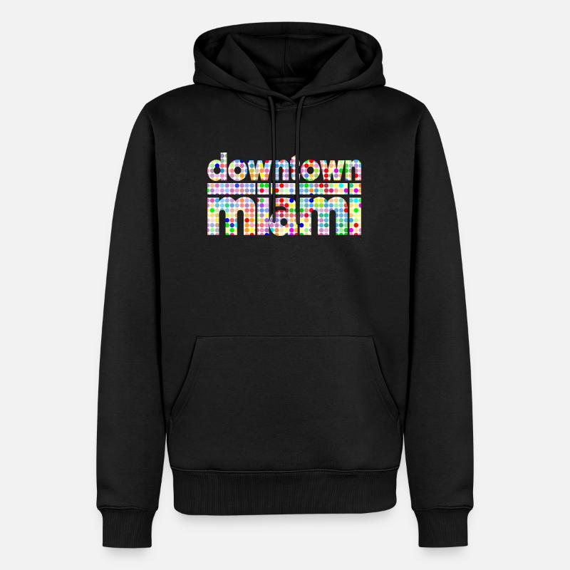 Downtown Miami Dots Style - Sweat à capuche Premium bio Homme - noir
