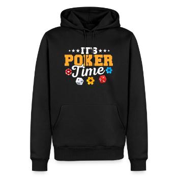 C’est Poker Time Card Player Gambling - Sweat à capuche Premium bio Homme - noir - Devant - Nico (187cm)
