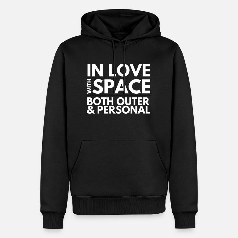 Amoureux de l’espace - Sweat à capuche Premium bio Homme - noir