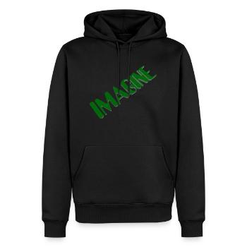 Imagine! - Men’s Premium Organic Hoodie - black - Front - Nico (187cm)