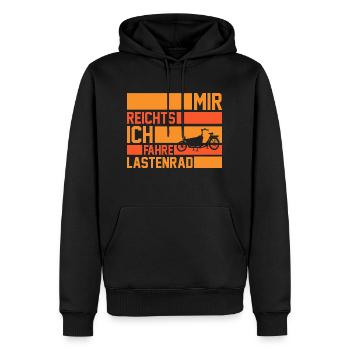 Fahrrad Lastenfahrrad Lastenrad - Männer Premium Bio Hoodie - Schwarz - Vorne - Nico (187cm)