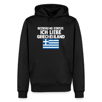 Griechen Grieche Griechenland - Männer Premium Bio Hoodie - Schwarz - Vorne - Nico (187cm)