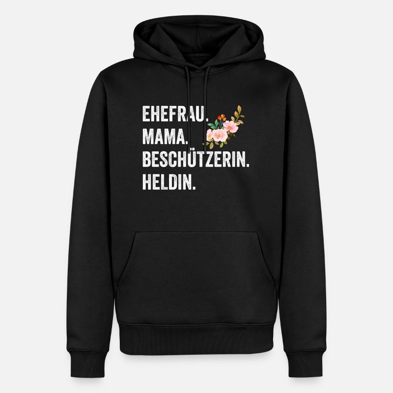 Ehefrau Mutter Mama - Männer Premium Bio Hoodie - Schwarz