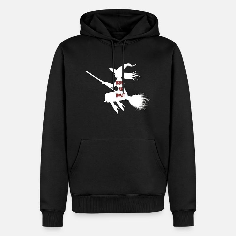 Süßes oder Saures Hexe - Männer Premium Bio Hoodie - Schwarz