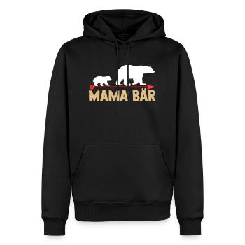 Mutter Mama Bär - Männer Premium Bio Hoodie - Schwarz - Vorne - Nico (187cm)