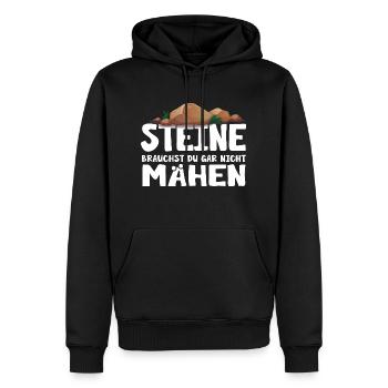 Garten Steingarten Pflanzen Gärtner Gartenarbeit - Männer Premium Bio Hoodie - Schwarz - Vorne - Nico (187cm)