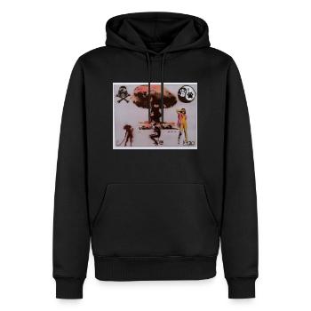 Reset - Men’s Premium Organic Hoodie - black - Front - Nico (187cm)