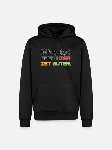 Bier ist gut - Männer Premium Bio Hoodie - Schwarz