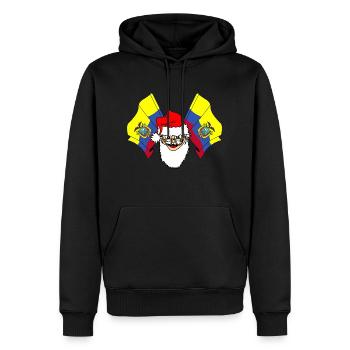 Weihnachten Flagge Ecudor Flagge - Männer Premium Bio Hoodie - Schwarz - Vorne - Nico (187cm)