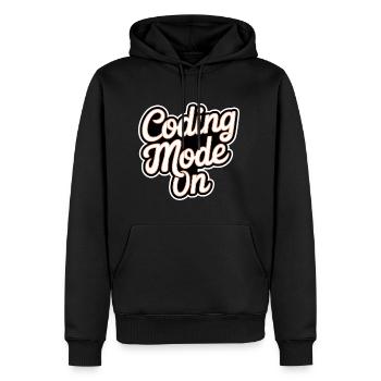 Coding Mode On 17 - Männer Premium Bio Hoodie - Schwarz - Vorne - Nico (187cm)