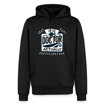 It's Doctor Actually 15 - Männer Premium Bio Hoodie - Schwarz - Vorne - Nico (187cm)